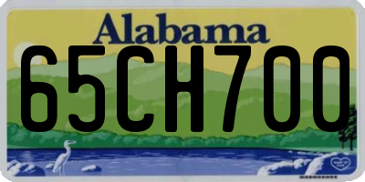 AL license plate 65CH700