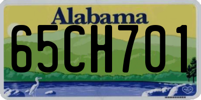 AL license plate 65CH701