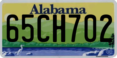 AL license plate 65CH702