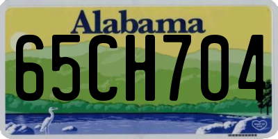 AL license plate 65CH704