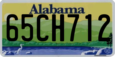 AL license plate 65CH712