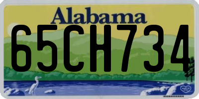 AL license plate 65CH734