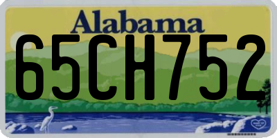 AL license plate 65CH752