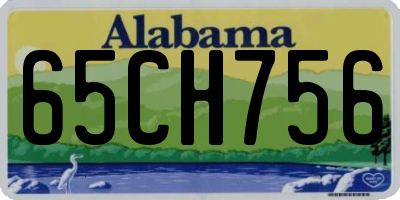 AL license plate 65CH756