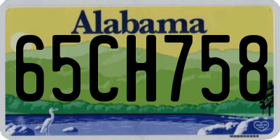 AL license plate 65CH758