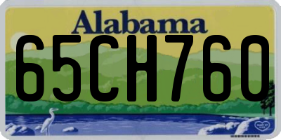 AL license plate 65CH760