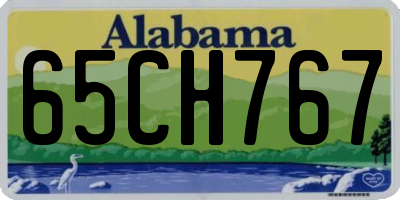 AL license plate 65CH767