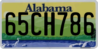 AL license plate 65CH786