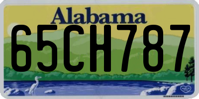 AL license plate 65CH787