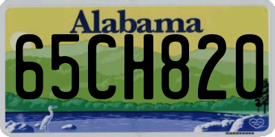 AL license plate 65CH820