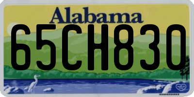 AL license plate 65CH830