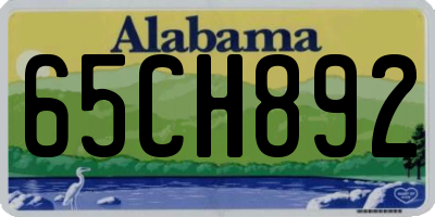 AL license plate 65CH892