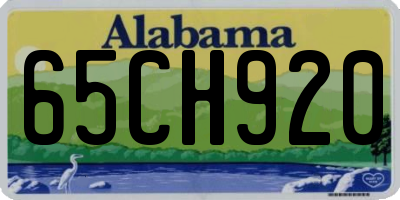 AL license plate 65CH920