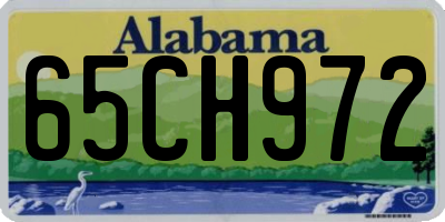 AL license plate 65CH972
