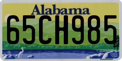 AL license plate 65CH985
