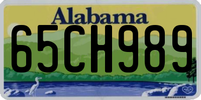 AL license plate 65CH989