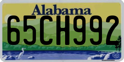 AL license plate 65CH992