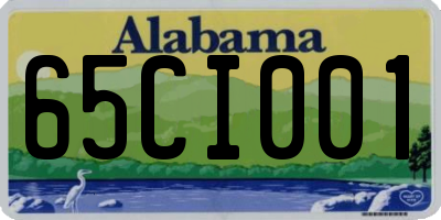 AL license plate 65CI001
