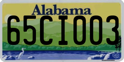 AL license plate 65CI003