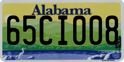 AL license plate 65CI008