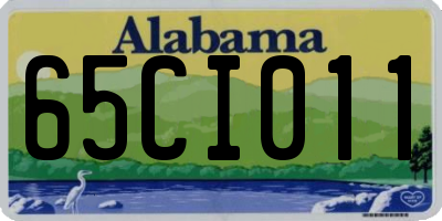 AL license plate 65CI011