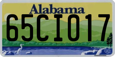 AL license plate 65CI017