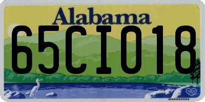 AL license plate 65CI018