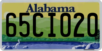 AL license plate 65CI020