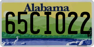 AL license plate 65CI022