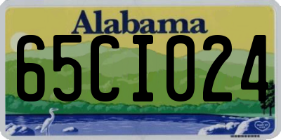 AL license plate 65CI024