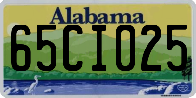 AL license plate 65CI025