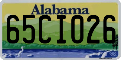 AL license plate 65CI026