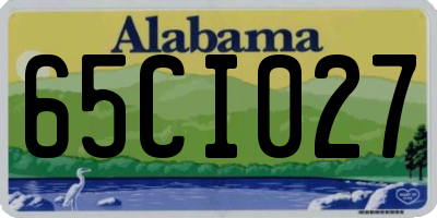 AL license plate 65CI027