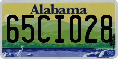 AL license plate 65CI028