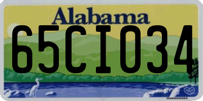 AL license plate 65CI034