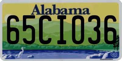 AL license plate 65CI036