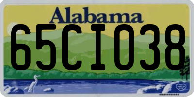 AL license plate 65CI038