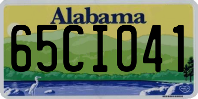 AL license plate 65CI041