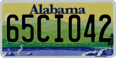 AL license plate 65CI042