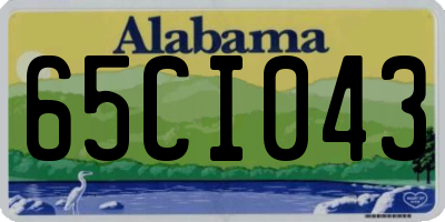 AL license plate 65CI043