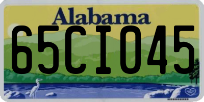 AL license plate 65CI045