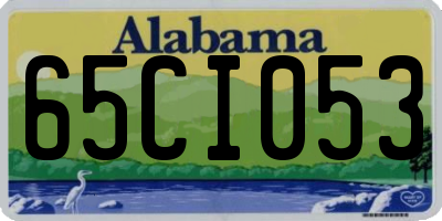 AL license plate 65CI053
