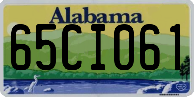 AL license plate 65CI061