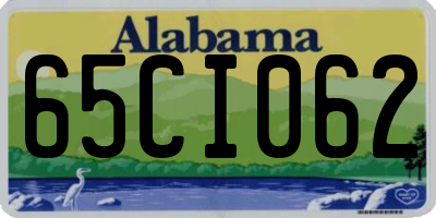 AL license plate 65CI062