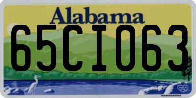 AL license plate 65CI063