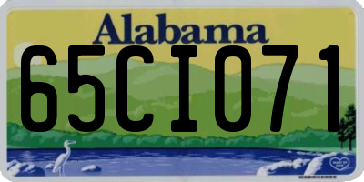 AL license plate 65CI071