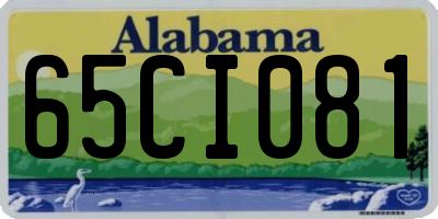 AL license plate 65CI081