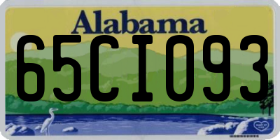 AL license plate 65CI093
