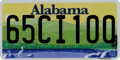 AL license plate 65CI100