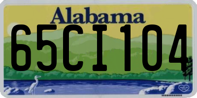 AL license plate 65CI104
